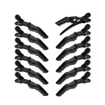 12Pcs Hair Clips for Styling Sectioning - Wide Teeth Double Hinged Design Professional Salon Quality Alligator Hair Clips (black)