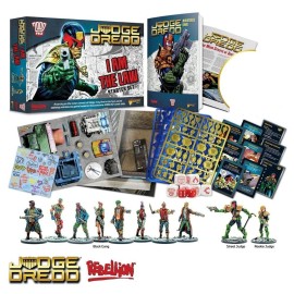 Warlord Judge Dredd I Am The Law Game - Role Playing Strategy Board Games for Adults, Table Top Dystopian Future Strategic Wargaming Kit - Tabletop Sci Fi RPG Without Terrain