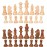 NiSotieb 2 in 1 Chess Pieces Wood Chess Pieces + Checker Pieces Without Board (3.5 inches)