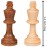 NiSotieb 2 in 1 Chess Pieces Wood Chess Pieces + Checker Pieces Without Board (3.5 inches)