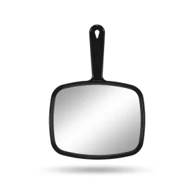 PROTECLE Hand Mirror, 10.3 L x 7.4 W Salon Barber Hairdressing Handheld Mirror with Handle, Square Black PROTECLE Hand Mirror, 10.3 L x 7.4 W Salon Barber Hairdressing Handheld Mirror with Handle, Square Black