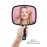 PROTECLE Hand Mirror, 10.3 L x 7.4 W Salon Barber Hairdressing Handheld Mirror with Handle, Square Black