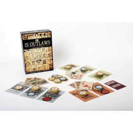 Buffalo Games - 25 Outlaws - Modern Twist on Classic Poker - Texas Hold \'Em - Bluff, Lie, Cheat, Steal - Great for Adult Game Night