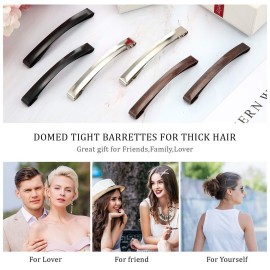 30 Pieces Open Center Metal Barrettes Anti-slip Metal Hair Clip for Women, Assorted Colors