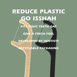 Natural Dental Floss Picks - 200 Count - PETA Approved, BPA Free, Vegan, Sustainable, Eco Friendly, Natural Dental Flossers by Isshah (Mint) Natural Dental Floss Picks - 200 Count - PETA Approved, BPA Free, Vegan, Sustainable, Eco Friendly, Natural Dental Flossers by Isshah (Mint)