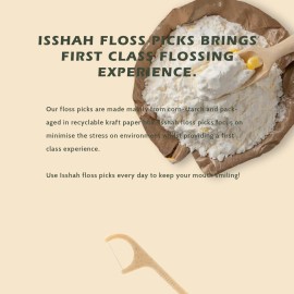 Natural Dental Floss Picks - 200 Count - PETA Approved, BPA Free, Vegan, Sustainable, Eco Friendly, Natural Dental Flossers by Isshah (Mint) Natural Dental Floss Picks - 200 Count - PETA Approved, BPA Free, Vegan, Sustainable, Eco Friendly, Natural Dental Flossers by Isshah (Mint)