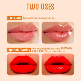 Ruby Kisses Broadway Vita-Lip Clear Lip Gloss (Mango Butter 6 Pack), Ultra-Hydrating & Soothing Formula with Multi-Vitamin Oils, High-Shine Non-Sticky Finish, Nourishing Glossy Lip Balm Softens Skin
