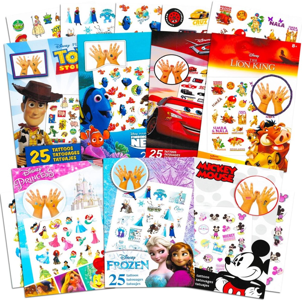 Disney Tattoos Party Favors Mega Assortment ~ Bundle Includes 7 Disney Favorites Temporary Tattoo Packs Featuring Princess, Toy Story, Frozen, Cars, Lion King and More (Over 175 Tattoos!) Disney Tattoos Party Favors Mega Assortment ~ Bundle Includes 7 Disney Favorites Temporary Tattoo Packs Featuring Princess, Toy Story, Frozen, Cars, Lion King and More (Over 175 Tattoos!)