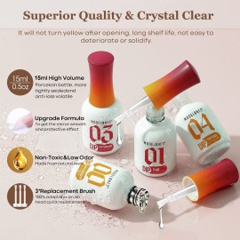 Modelones 4+4 Pcs Dip Powder Liquid Set, Dipping Powder System Set with Base Coat/Top Coat/Activator/Brush Saver/Manicure Tools for Nail Art DIY Salon Modelones 4+4 Pcs Dip Powder Liquid Set, Dipping Powder System Set with Base Coat/Top Coat/Activator/Brush Saver/Manicure Tools for Nail Art DIY Salon