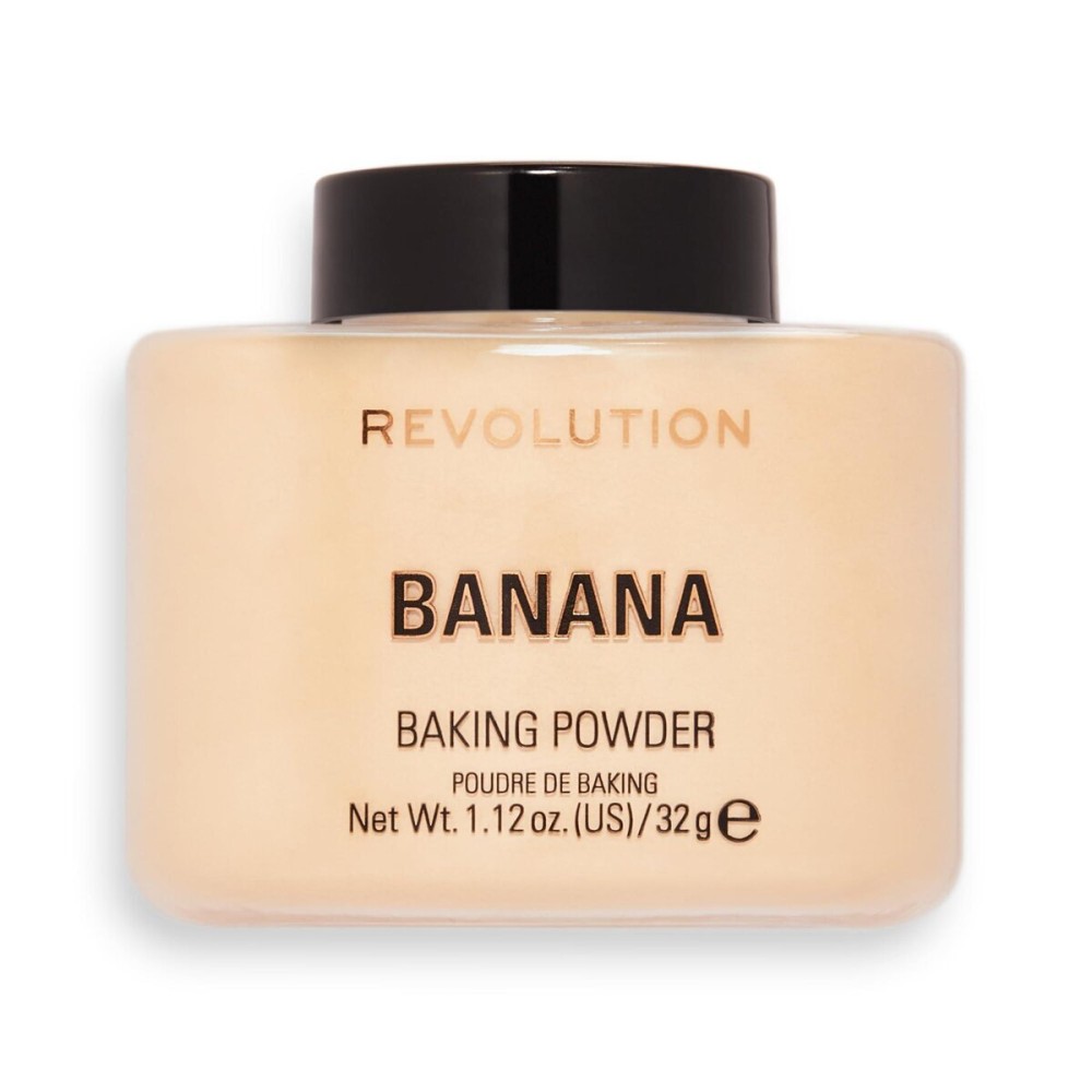 Revolution, Loose Baking Powder, Makeup Setting Powder, Long Lasting Coverage, Mattifies & Reduces Shine, Banana, 1.13 oz Revolution, Loose Baking Powder, Makeup Setting Powder, Long Lasting Coverage, Mattifies & Reduces Shine, Banana, 1.13 oz