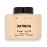Revolution, Loose Baking Powder, Makeup Setting Powder, Long Lasting Coverage, Mattifies & Reduces Shine, Banana, 1.13 oz