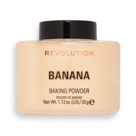 Revolution, Loose Baking Powder, Makeup Setting Powder, Long Lasting Coverage, Mattifies & Reduces Shine, Banana, 1.13 oz Revolution, Loose Baking Powder, Makeup Setting Powder, Long Lasting Coverage, Mattifies & Reduces Shine, Banana, 1.13 oz