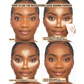 Revolution, Loose Baking Powder, Makeup Setting Powder, Long Lasting Coverage, Mattifies & Reduces Shine, Banana, 1.13 oz Revolution, Loose Baking Powder, Makeup Setting Powder, Long Lasting Coverage, Mattifies & Reduces Shine, Banana, 1.13 oz