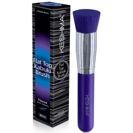 Keshima Foundation Brush Flat Top Kabuki - Premium Foundation Brush for Liquid Makeup, Cream, and Powder - Buffing, Blending, and Face (Regular Size, Neon Purple) Keshima Foundation Brush Flat Top Kabuki - Premium Foundation Brush for Liquid Makeup, Cream, and Powder - Buffing, Blending, and Face (Regular Size, Neon Purple)