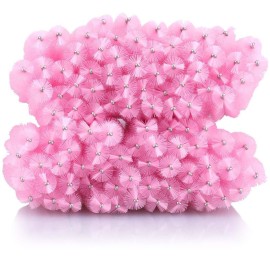 G2PLUS 300PCS Crystal Eyelash Brushes, Pink Disposable Mascara Wands Makeup Applicator, Adjustable Lash Spoolies for Eyelash Extensions and Eyebrow Brush