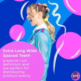 GOODY Total Texture Detangling Handle Comb, Wide Spaced Teeth Preserve Curl Definition, Pain-Free Hair Accessories for Women & Girls, Durable for Everyday and Professional Use, Black GOODY Total Texture Detangling Handle Comb, Wide Spaced Teeth Preserve Curl Definition, Pain-Free Hair Accessories for Women & Girls, Durable for Everyday and Professional Use, Black