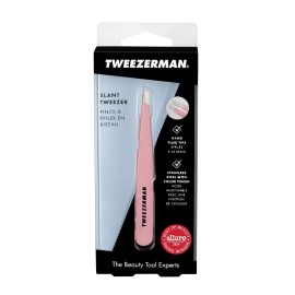 Tweezerman Exclusive Dusty Rose Slant Tweezer - Hair Removal Tweezers, Stainless Steel Tweezerman Exclusive Dusty Rose Slant Tweezer - Hair Removal Tweezers, Stainless Steel