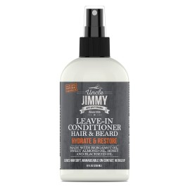 Uncle Jimmy Products Leave-In Conditioner for Healthy Beard Growth, Softening Hair, Hydrating Skin, and Eliminating Dandruff - 8 Fl Oz Uncle Jimmy Products Leave-In Conditioner for Healthy Beard Growth, Softening Hair, Hydrating Skin, and Eliminating Dandruff - 8 Fl Oz