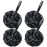 AmazerBath Loofah Sponge 75g/Piece, Loofah for Men Body Scrubber - Bath Sponge Loofa Set of 4 Black (Large)