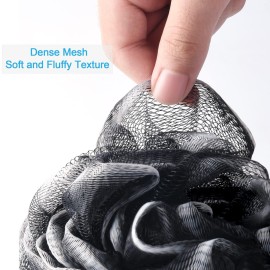 AmazerBath Loofah Sponge 75g/Piece, Loofah for Men Body Scrubber - Bath Sponge Loofa Set of 4 Black (Large) AmazerBath Loofah Sponge 75g/Piece, Loofah for Men Body Scrubber - Bath Sponge Loofa Set of 4 Black (Large)