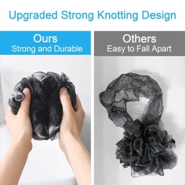AmazerBath Loofah Sponge 75g/Piece, Loofah for Men Body Scrubber - Bath Sponge Loofa Set of 4 Black (Large) AmazerBath Loofah Sponge 75g/Piece, Loofah for Men Body Scrubber - Bath Sponge Loofa Set of 4 Black (Large)