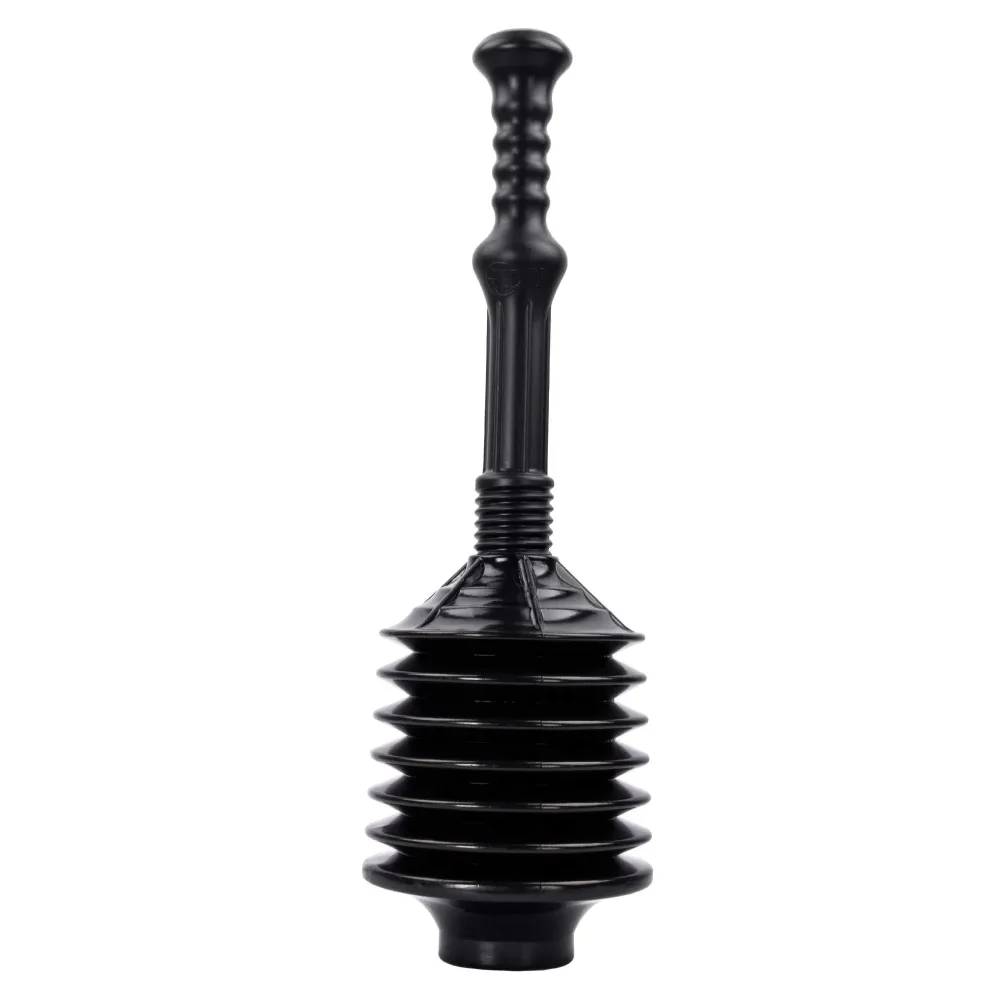 JS Jackson Supplies Professional Bellows Accordion Toilet Plunger, High Pressure Thrust Plunge Removes Heavy Duty Clogs from Clogged Bathroom Toilets, All Purpose Power Plungers for Bathrooms, Black JS Jackson Supplies Professional Bellows Accordion Toilet Plunger, High Pressure Thrust Plunge Removes Heavy Duty Clogs from Clogged Bathroom Toilets, All Purpose Power Plungers for Bathrooms, Black
