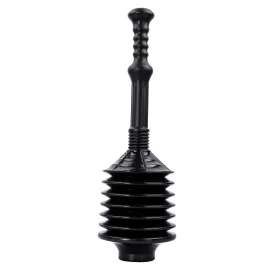 JS Jackson Supplies Professional Bellows Accordion Toilet Plunger, High Pressure Thrust Plunge Removes Heavy Duty Clogs from Clogged Bathroom Toilets, All Purpose Power Plungers for Bathrooms, Black JS Jackson Supplies Professional Bellows Accordion Toilet Plunger, High Pressure Thrust Plunge Removes Heavy Duty Clogs from Clogged Bathroom Toilets, All Purpose Power Plungers for Bathrooms, Black