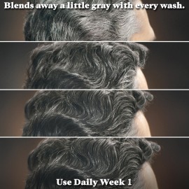 Just For Men Control GX Grey Reducing Shampoo, Gradual Hair Color with Keratin for Stronger Thicker and Healthier Looking Hair, 4 Fl Oz - Pack of 1 (Packaging May Vary)