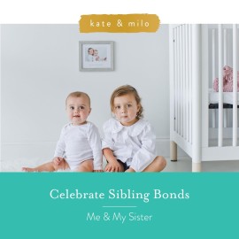 Kate & Milo Rustic Me & My Sister Frame, Sibling Keepsake, Ideal Little or Big Sister Gift, Gender Neutral Nursery Decor Kate & Milo Rustic Me & My Sister Frame, Sibling Keepsake, Ideal Little or Big Sister Gift, Gender Neutral Nursery Decor