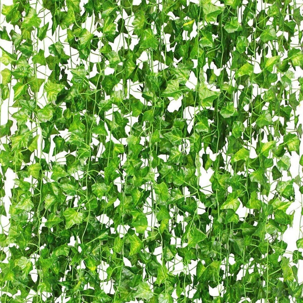 CQURE 24 Pack 168Ft Artificial Ivy Fake Vines,Ivy Garland Greenery Garland Fake Hanging Plants Vines Aesthetic Green Leaves for Bedroom Wedding Party Garden Wall Room Decor CQURE 24 Pack 168Ft Artificial Ivy Fake Vines,Ivy Garland Greenery Garland Fake Hanging Plants Vines Aesthetic Green Leaves for Bedroom Wedding Party Garden Wall Room Decor