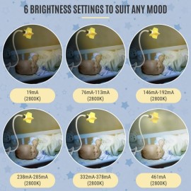 Ergojojo LED Clip On Star Light, Warm & Dimmable Desk Light, Reading Night lamp Newborn Essential for Bedside Bassinet, Nursery Decor, Ideal Baby Gift for Kids Visit The Store