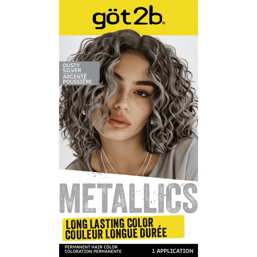Got2b Metallics Permanent Hair Color, M72 Dusty Silver