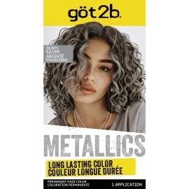 Got2b Metallics Permanent Hair Color, M72 Dusty Silver