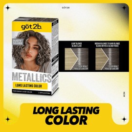 Got2b Metallics Permanent Hair Color, M72 Dusty Silver
