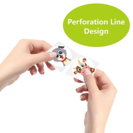 600 Adorable Round Land Animal Stickers in 16 Designs with Perforated Line Expanded Version (Each Measures 1.5 in Diameter) 600 Adorable Round Land Animal Stickers in 16 Designs with Perforated Line Expanded Version (Each Measures 1.5 in Diameter)