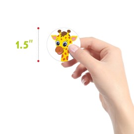 600 Adorable Round Land Animal Stickers in 16 Designs with Perforated Line Expanded Version (Each Measures 1.5 in Diameter) 600 Adorable Round Land Animal Stickers in 16 Designs with Perforated Line Expanded Version (Each Measures 1.5 in Diameter)