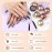 SAVILAND Chrome Nail Powder Set: 6 Colors Metallic Gold Chrome Nail Powder Mirror Effect Holographic Chameleon Pigment Chrome Powder for Gel Nails Manicure Nail Glitter Dust for Nail Art Decorations