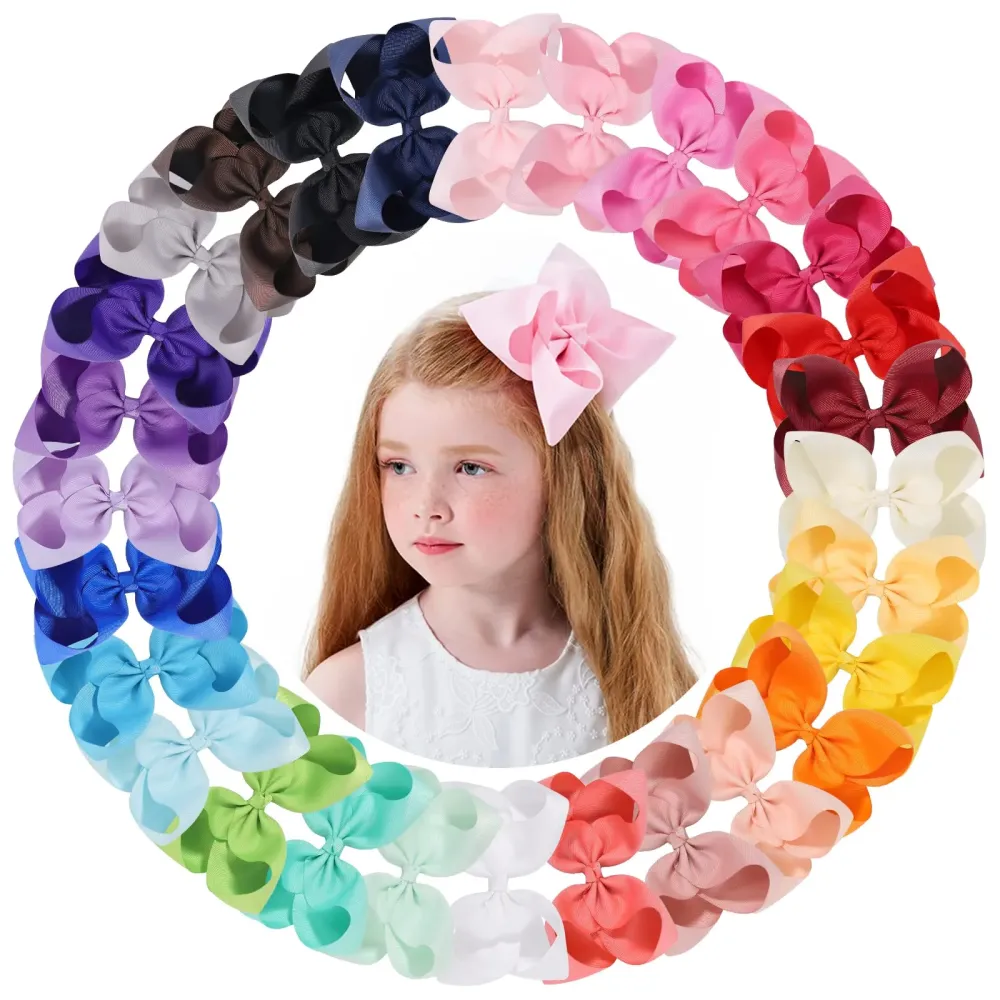 Choicbaby 28pcs 6 Inch Hair Bows for Girls Large Hair Bows with Alligator Clips Toddler Hair Accessories for Baby Girls Kids Teens Choicbaby 28pcs 6 Inch Hair Bows for Girls Large Hair Bows with Alligator Clips Toddler Hair Accessories for Baby Girls Kids Teens