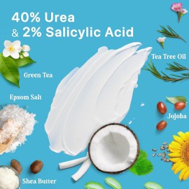 Ebanel Urea Cream 40% plus Salicylic Acid 2%, Foot Cream for Dry Cracked Heels Feet Knees Elbows Hands, Foot Dead Skin Cuticle Callus Remover Toenail Softener, Keratolytic Skin Barrier Repair Cream Ebanel Urea Cream 40% plus Salicylic Acid 2%, Foot Cream for Dry Cracked Heels Feet Knees Elbows Hands, Foot Dead Skin Cuticle Callus Remover Toenail Softener, Keratolytic Skin Barrier Repair Cream