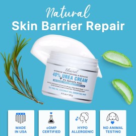 Ebanel Urea Cream 40% plus Salicylic Acid 2%, Foot Cream for Dry Cracked Heels Feet Knees Elbows Hands, Foot Dead Skin Cuticle Callus Remover Toenail Softener, Keratolytic Skin Barrier Repair Cream Ebanel Urea Cream 40% plus Salicylic Acid 2%, Foot Cream for Dry Cracked Heels Feet Knees Elbows Hands, Foot Dead Skin Cuticle Callus Remover Toenail Softener, Keratolytic Skin Barrier Repair Cream