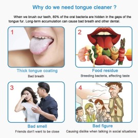 New Version Tongue Scraper Cleaner for Adults & Kids, Medical Grade Metal Tongue Brushes Set for Fresh Breath Dental Eliminate Bad Breath in Seconds (4 pcs) New Version Tongue Scraper Cleaner for Adults & Kids, Medical Grade Metal Tongue Brushes Set for Fresh Breath Dental Eliminate Bad Breath in Seconds (4 pcs)