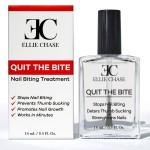 Ellie Chase Stop Nail Biting Deterrent Treatment Polish Extra Bitter Taste 0.5 Oz | Stop Putting Fingers In Your Mouth | Safe For Adults & Kids | Helps Nail Growth Made in USA | DBP Free, TPHP Free