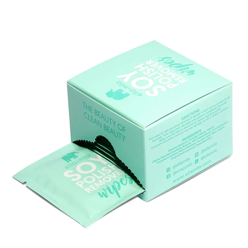 ella+mila Soy Nail Polish Remover Wipes Non-Acetone Lint Free Nail Wipes - Non-Toxic Fingernail Polish Remover - Unscented & Enriched with Vitamins A,C & E (12 Pack) ella+mila Soy Nail Polish Remover Wipes Non-Acetone Lint Free Nail Wipes - Non-Toxic Fingernail Polish Remover - Unscented & Enriched with Vitamins A,C & E (12 Pack)
