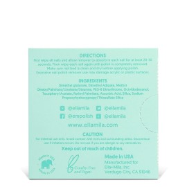 ella+mila Soy Nail Polish Remover Wipes Non-Acetone Lint Free Nail Wipes - Non-Toxic Fingernail Polish Remover - Unscented & Enriched with Vitamins A,C & E (12 Pack) ella+mila Soy Nail Polish Remover Wipes Non-Acetone Lint Free Nail Wipes - Non-Toxic Fingernail Polish Remover - Unscented & Enriched with Vitamins A,C & E (12 Pack)