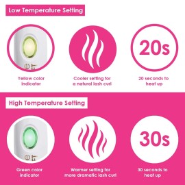 Grande Cosmetics LASH-LIFT Heated Lash Curler, Rechargeable and Travel Friendly, 2 Heat Settings, White Grande Cosmetics LASH-LIFT Heated Lash Curler, Rechargeable and Travel Friendly, 2 Heat Settings, White