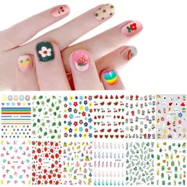 Nail Stickers for Women and Little Girls - 12 Sheets 3D Self-Adhesive DIY Nail Art Decoration Set Including Flowers Leaves Animals Plants Fruits Nail Decals for Woman Kids Girls Nail Stickers for Women and Little Girls - 12 Sheets 3D Self-Adhesive DIY Nail Art Decoration Set Including Flowers Leaves Animals Plants Fruits Nail Decals for Woman Kids Girls