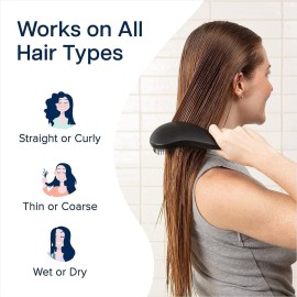 Crave Naturals Biggie Glide Thru Hair Brush - Detangler Brush for Curly, Straight, Wet or Dry Hair - Gentle Detangling Brushes for Adults, Kids, Toddlers - Hair Accessories for Women, 8.4x3.4 - Black Crave Naturals Biggie Glide Thru Hair Brush - Detangler Brush for Curly, Straight, Wet or Dry Hair - Gentle Detangling Brushes for Adults, Kids, Toddlers - Hair Accessories for Women, 8.4x3.4 - Black