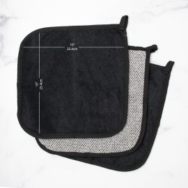The Rustic Man Terry Wash Cloths for Face and Body, Dual-Sided Cleansing and Exfoliating Washcloths, Machine Wash, Black, 3 Count The Rustic Man Terry Wash Cloths for Face and Body, Dual-Sided Cleansing and Exfoliating Washcloths, Machine Wash, Black, 3 Count