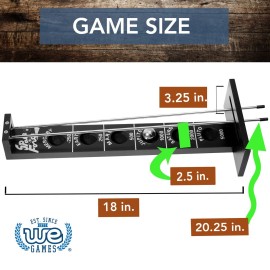 WE Games Shoot The Moon Game, Large 18 inches, Black Stained Solid Wood Board with Metal Ball and Rods, Retro Balancing Game for Family and Bar WE Games Shoot The Moon Game, Large 18 inches, Black Stained Solid Wood Board with Metal Ball and Rods, Retro Balancing Game for Family and Bar