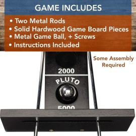 WE Games Shoot The Moon Game, Large 18 inches, Black Stained Solid Wood Board with Metal Ball and Rods, Retro Balancing Game for Family and Bar WE Games Shoot The Moon Game, Large 18 inches, Black Stained Solid Wood Board with Metal Ball and Rods, Retro Balancing Game for Family and Bar